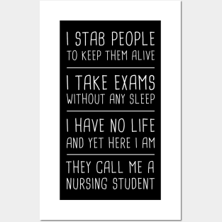 Funny Nursing Student | Nursing School Quote Posters and Art